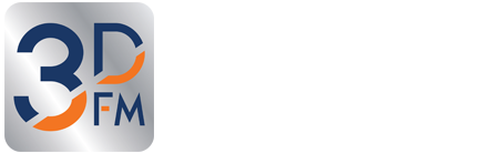 logo entreprise 3dfm bleu orange